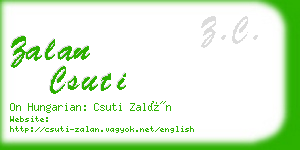 zalan csuti business card